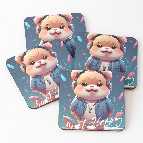Item preview, Chubby Cartoon Animal Just Happy designed and sold by UBdesign.