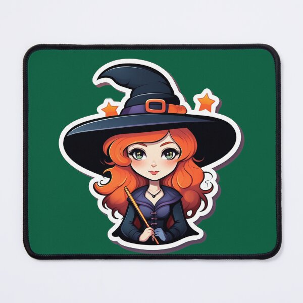 Item preview, Red-haired witch with a wand. designed and sold by soucarol.