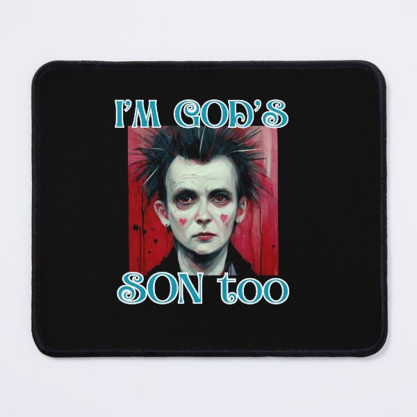 Item preview, Im Gods son too say Punk rocker in cute romantic happy style christian gifts designed and sold by thankful-loco.