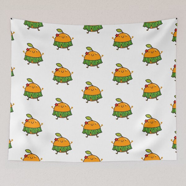Item preview, Kawaii Orange In Hawaiian Hula Skirt designed and sold by kawaiilife.