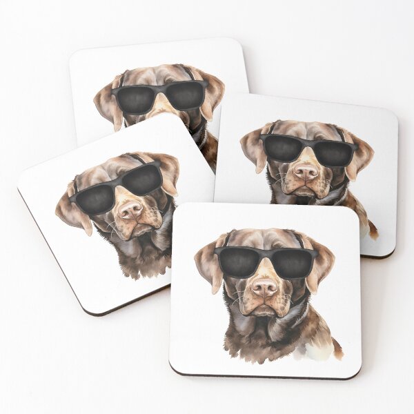 Item preview, Chocolate Labrador Retriever Wearing Sunglasses designed and sold by TheAnimalZ00.