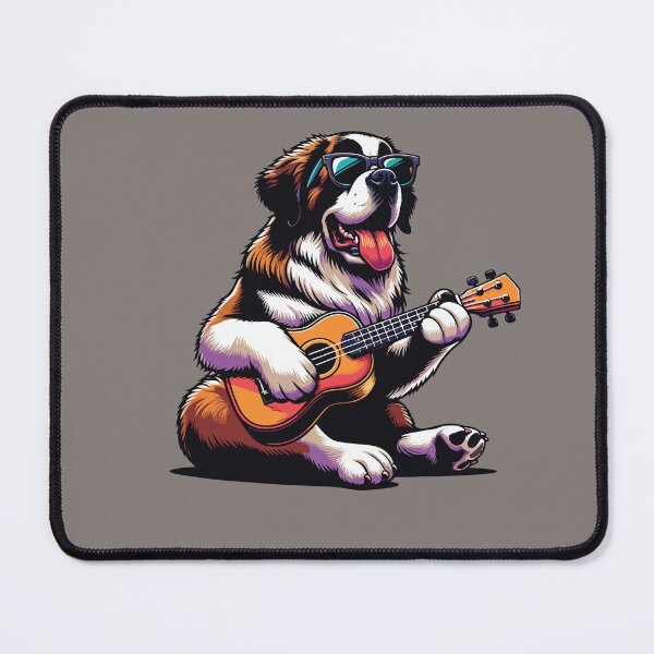 Item preview, Saint Bernard Dog Playing Guitar Singing Funny designed and sold by d247.
