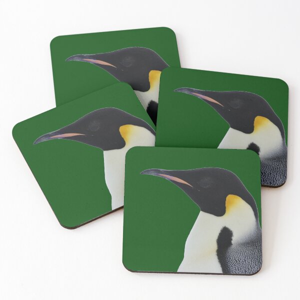 Item preview, Emperor Penguin Side Profile Shot (Dark Green #014606 background)  designed and sold by SBPenguins.