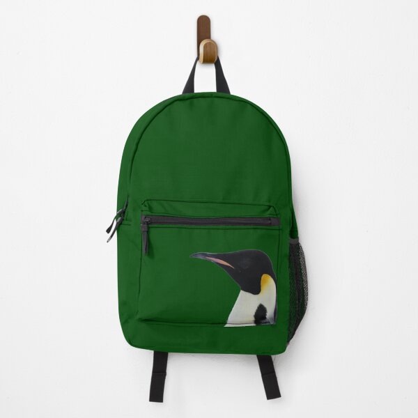 Item preview, Emperor Penguin Side Profile Shot (Dark Green #014606 background) designed and sold by SBPenguins.