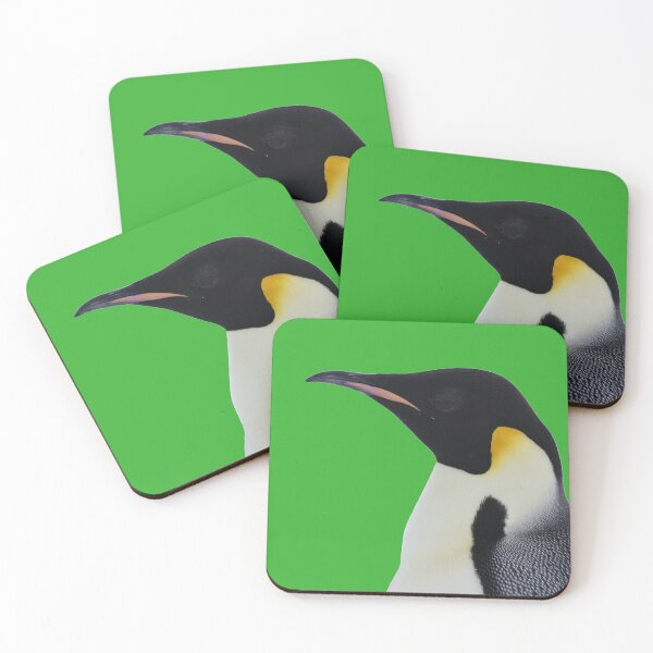 Item preview, Emperor Penguin Side Profile Shot (Bright Green #35B02C background)  designed and sold by SBPenguins.