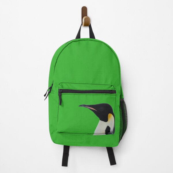 Item preview, Emperor Penguin Side Profile Shot (Bright Green #35B02C background) designed and sold by SBPenguins.