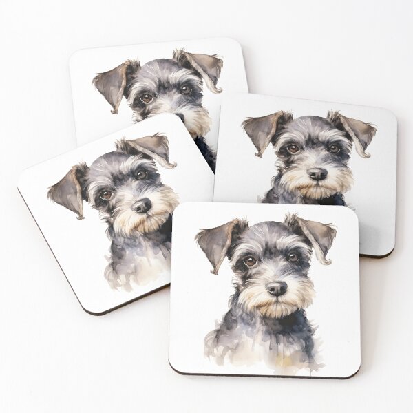 Aperçu de l'œuvre Schnauzer nain aquarelle créée et vendue par TheAnimalZ00.