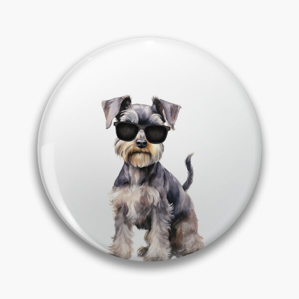 Item preview, Watercolor Miniature Schnauzer Wearing Sunglasses designed and sold by TheAnimalZ00.