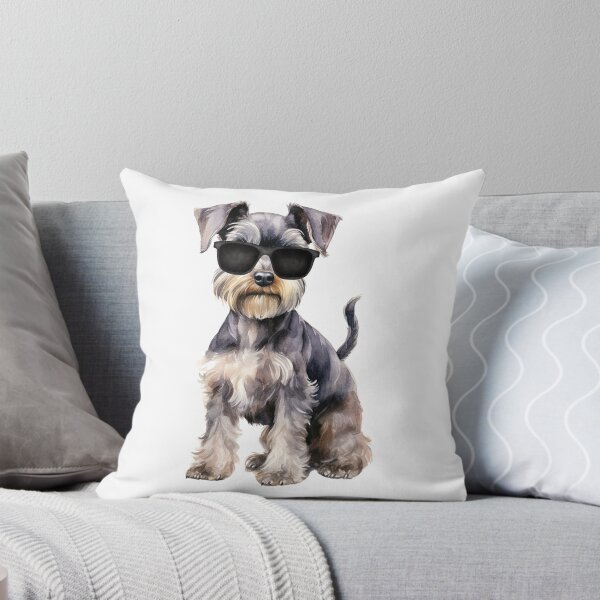 Item preview, Watercolor Miniature Schnauzer Wearing Sunglasses designed and sold by TheAnimalZ00.