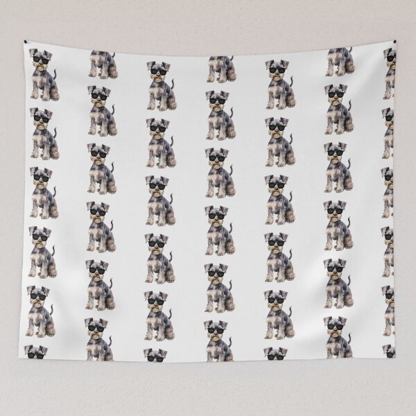 Item preview, Watercolor Miniature Schnauzer Wearing Sunglasses designed and sold by TheAnimalZ00.
