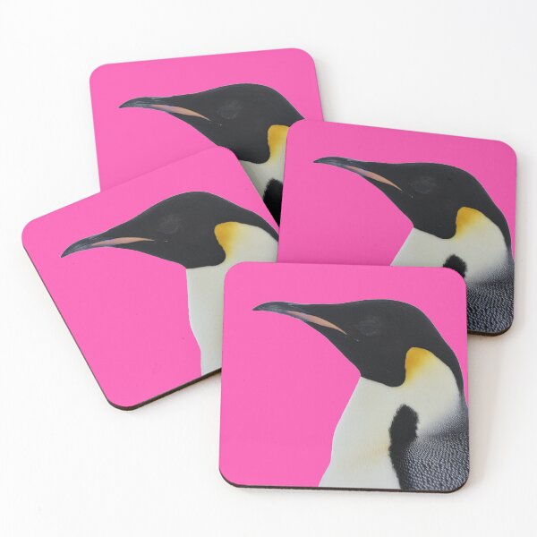 Item preview, Emperor Penguin Side Profile Shot (Fuchsia #FC46AA background)  designed and sold by SBPenguins.