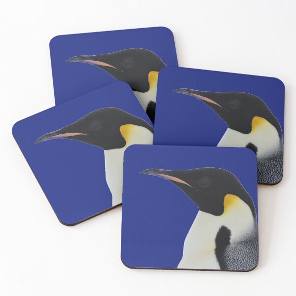 Item preview, Emperor Penguin Side Profile Shot (Blue #0F1D7B background)  designed and sold by SBPenguins.