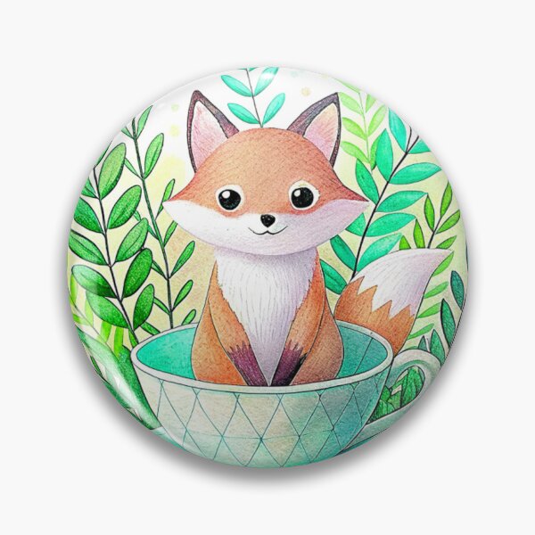 Item preview, Fox in Teacup Serenity designed and sold by CutesyKoala.