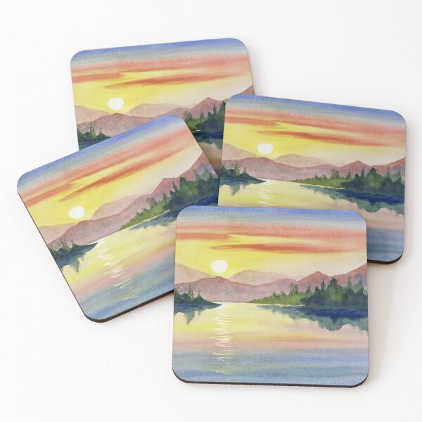 Item preview, Pastel Lake Sunset 01 designed and sold by GingerNinjaCo.