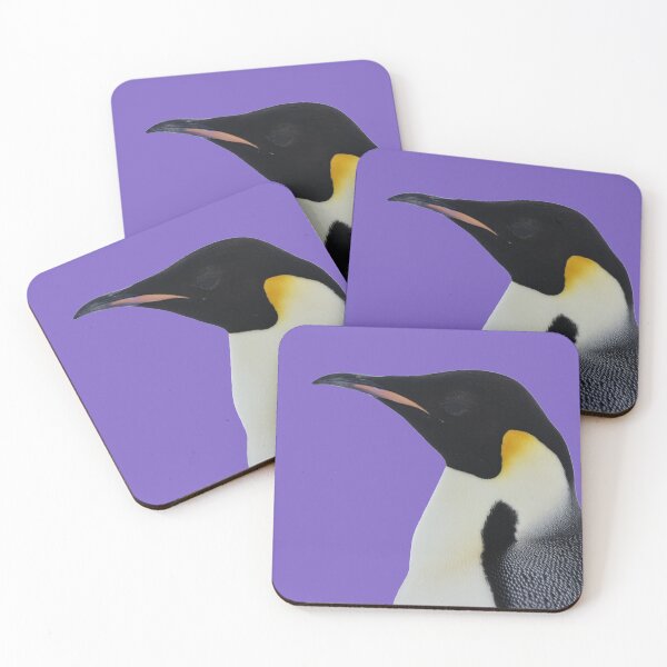 Item preview, Emperor Penguin Side Profile Shot (Light Purple #795FC1 background)  designed and sold by SBPenguins.