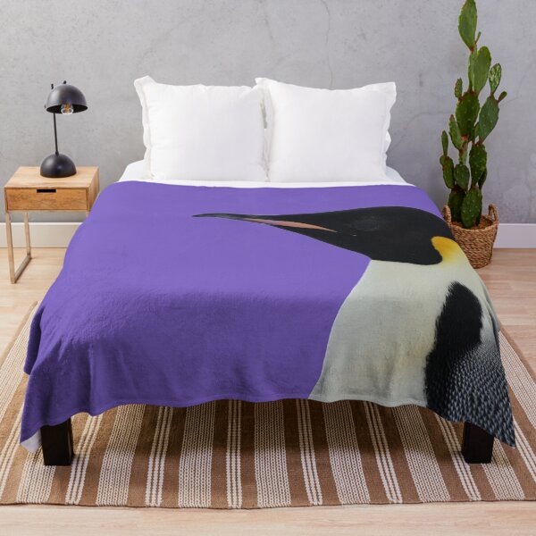 Item preview, Emperor Penguin Side Profile Shot (Light Purple #795FC1 background) designed and sold by SBPenguins.