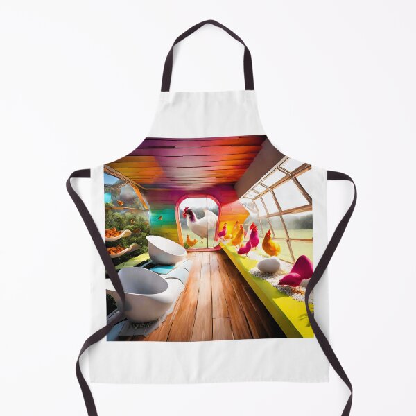 Item preview, futuristic chicken coop with beautiful and colorful poultry designed and sold by janjacbu.