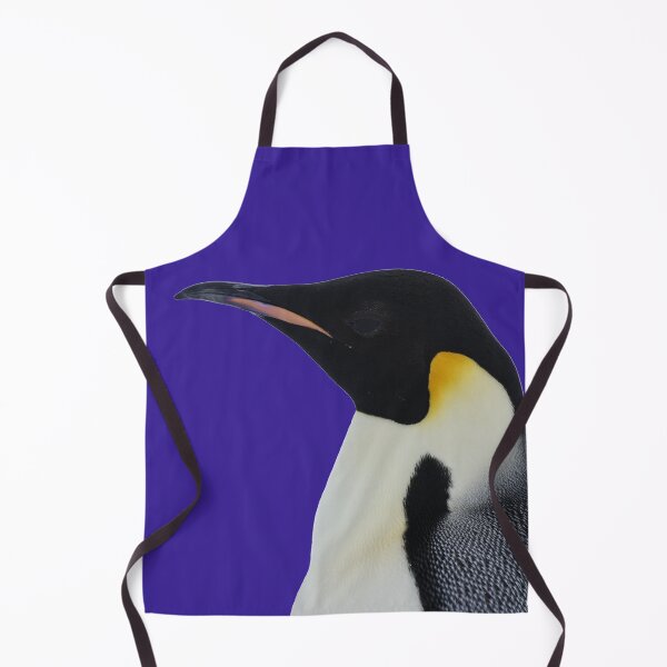 Item preview, Emperor Penguin Side Profile Shot (Dark Purple #3A2096 background) designed and sold by SBPenguins.
