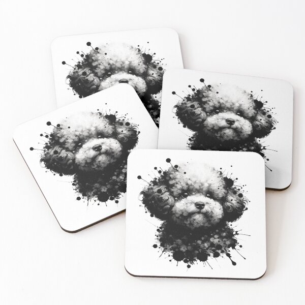 Item preview, Dog Portrait Black and White / Black and White Poodle Portrait designed and sold by toypoodlemom.