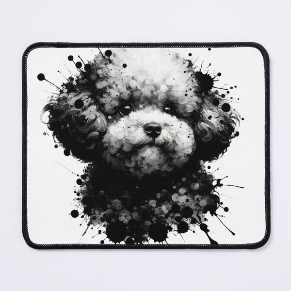 Item preview, Dog Portrait Black and White / Black and White Poodle Portrait designed and sold by toypoodlemom.