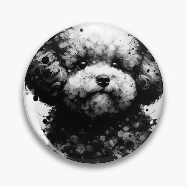 Item preview, Dog Portrait Black and White / Black and White Poodle Portrait designed and sold by toypoodlemom.