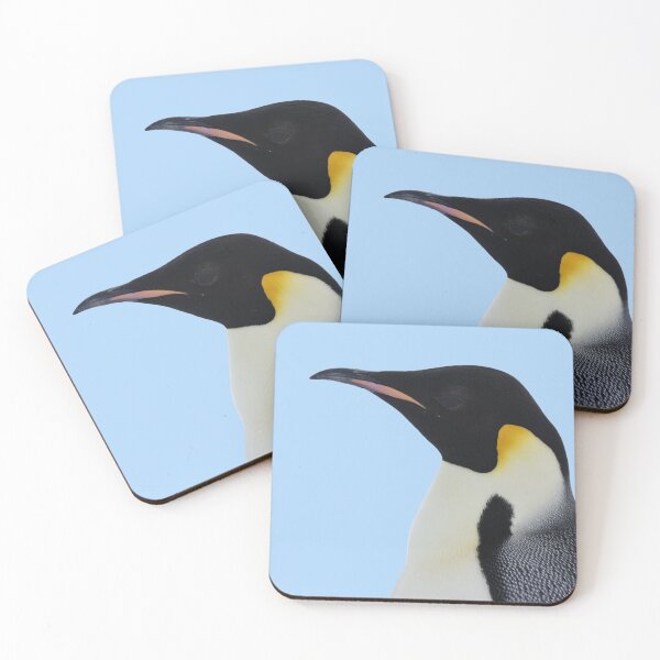 Item preview, Emperor Penguin Side Profile Shot (Light Blue #AFD6F8 background)  designed and sold by SBPenguins.