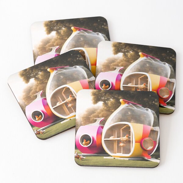Item preview, futuristic bubble henhouse with poultry designed and sold by janjacbu.