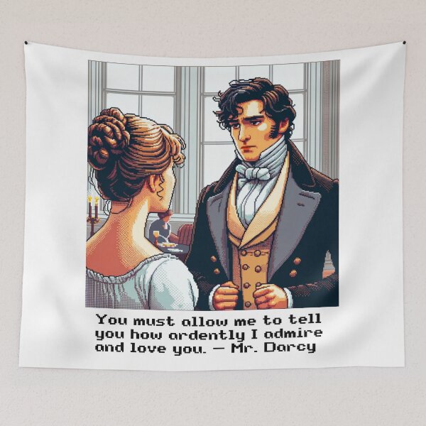 Item preview, Pride and Prejudice- Mr. Darcy Confession of Love Pixel Art designed and sold by fabinthelab.