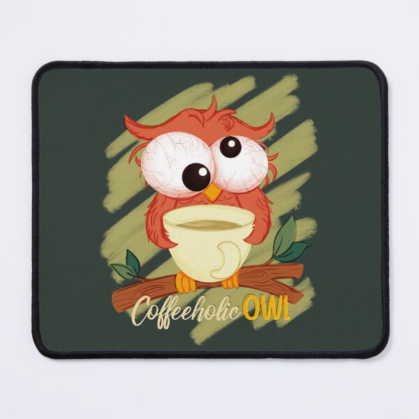 Item preview, Coffeeholic owl designed and sold by hdesignEG.