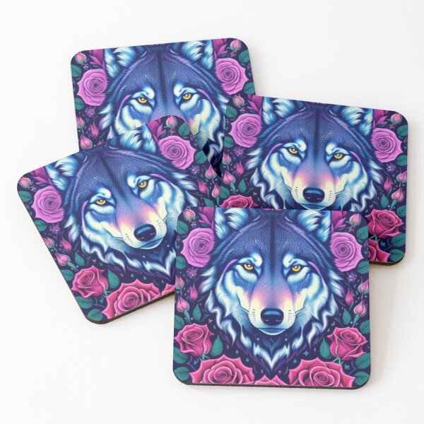 Item preview, Wolf and Red Gothic Roses designed and sold by TheDarkWardrobe.