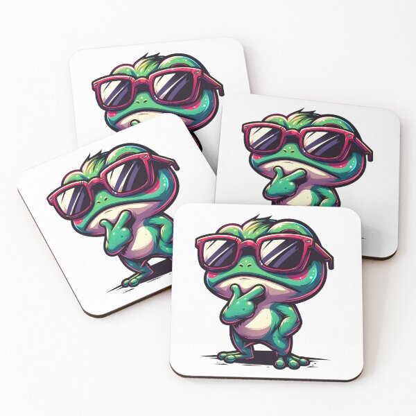 Item preview, Chill Hipster Frog with Sunglasses designed and sold by Kwanbaba21.