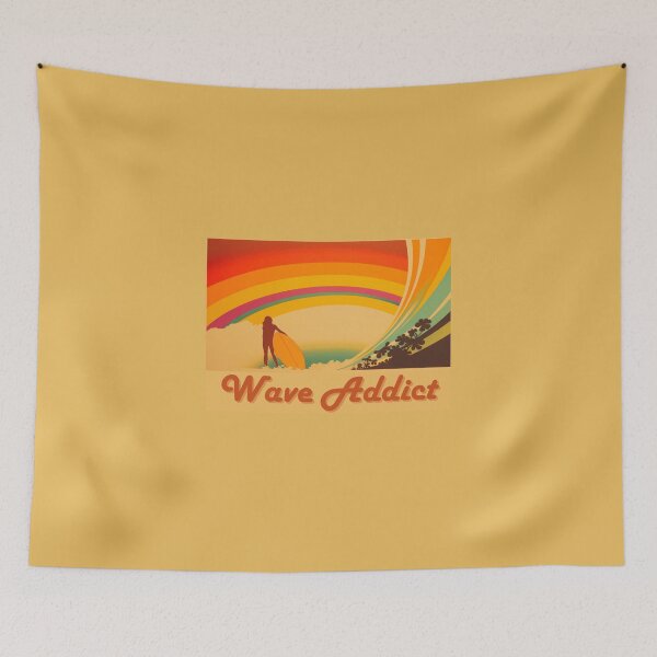 Item preview, Vintage Wave Addict Surfboarder Graphic Colorful Surfboarder designed and sold by myfavoritesm4.