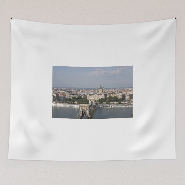 Item preview, Budapest cityscape Chain bridge and Saint Stephen's Basilica designed and sold by goceris.