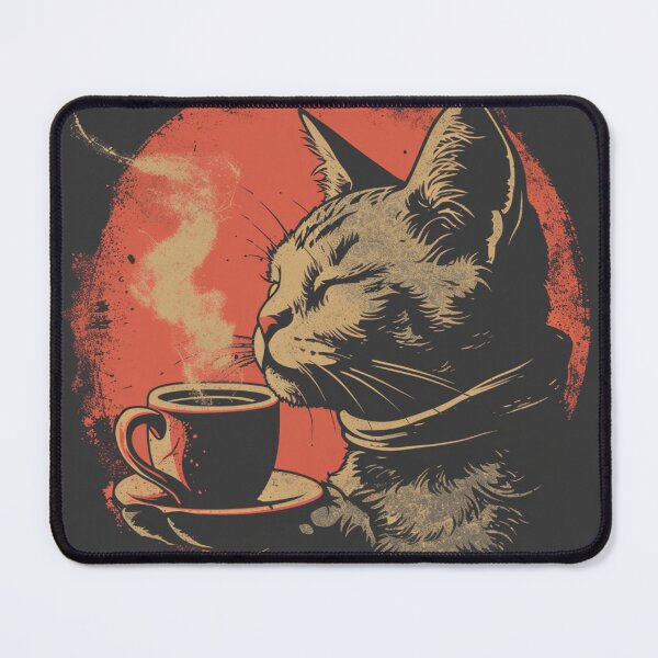 Item preview, Barista Cat Smelling Coffee designed and sold by CleverboyDsgns.