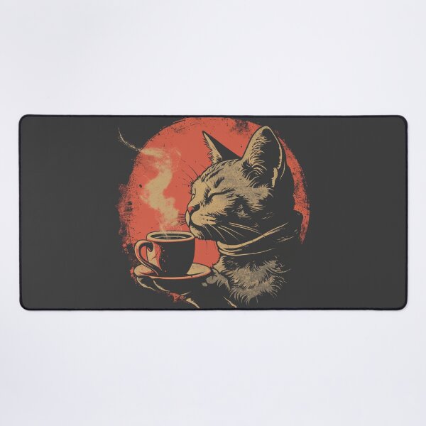 Item preview, Barista Cat Smelling Coffee designed and sold by CleverboyDsgns.