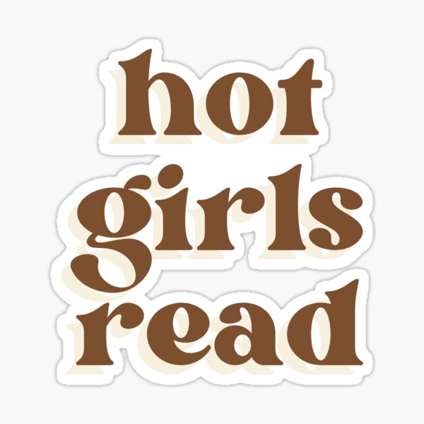 Item preview, hot girls read (cream coffee brown) - Bookish Merch designed and sold by maruumaruu.