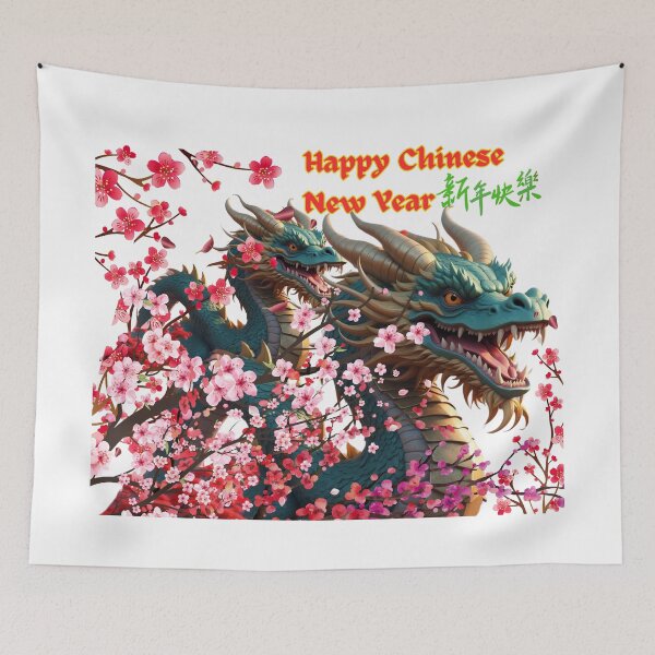 Item preview, Dragons Happy Chinese New Year designed and sold by RoseAIArtRhythm.