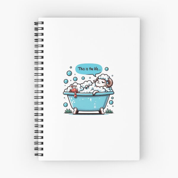 Item preview, Relaxed Sheep in Bubble Bath designed and sold by EcoVice.