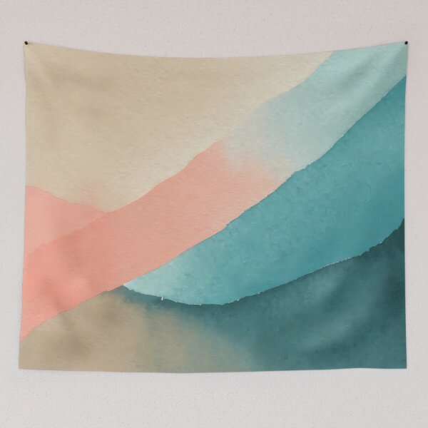 Item preview, Colorful watercolor watercolor pattern in pink, turquoise and blue #19 designed and sold by LiquidWing.