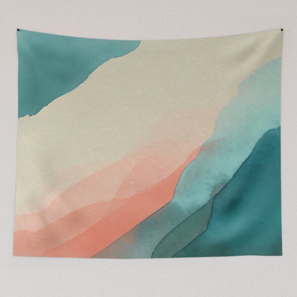 Item preview, Colorful watercolor watercolor pattern in pink, turquoise and blue #20 designed and sold by LiquidWing.