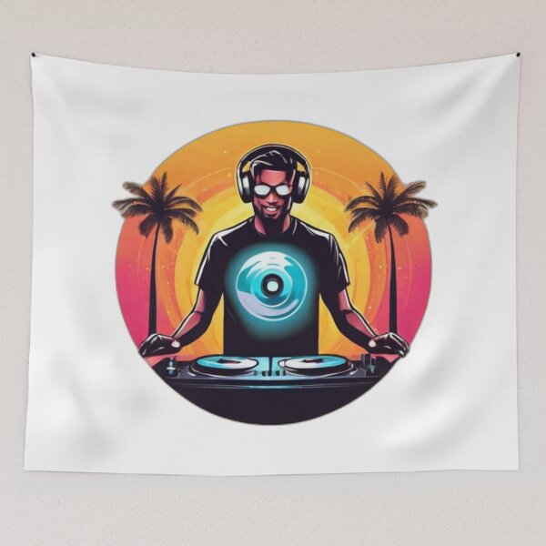 Item preview, Vinyl Vibes: Glowing DJ Logo T-Shirt Collection designed and sold by My-Hoodies.