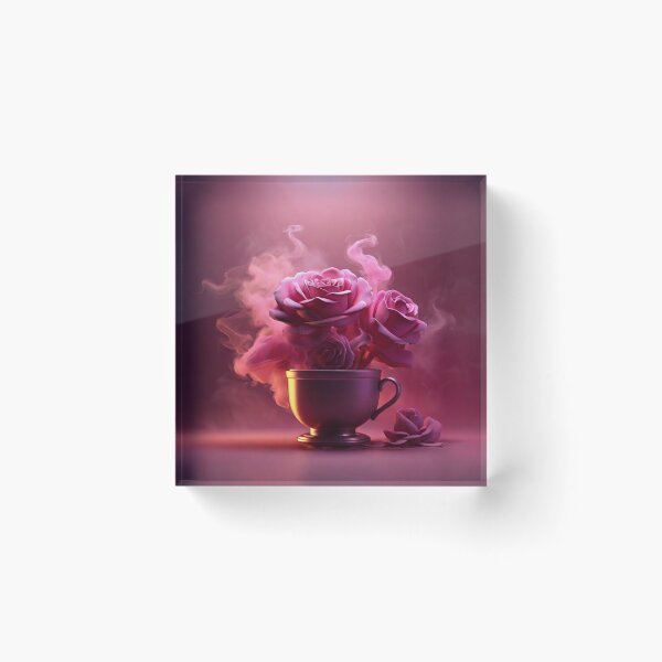 Item preview, Good Morning in rose smoke neon background designed and sold by MD Rauful Al Amin.