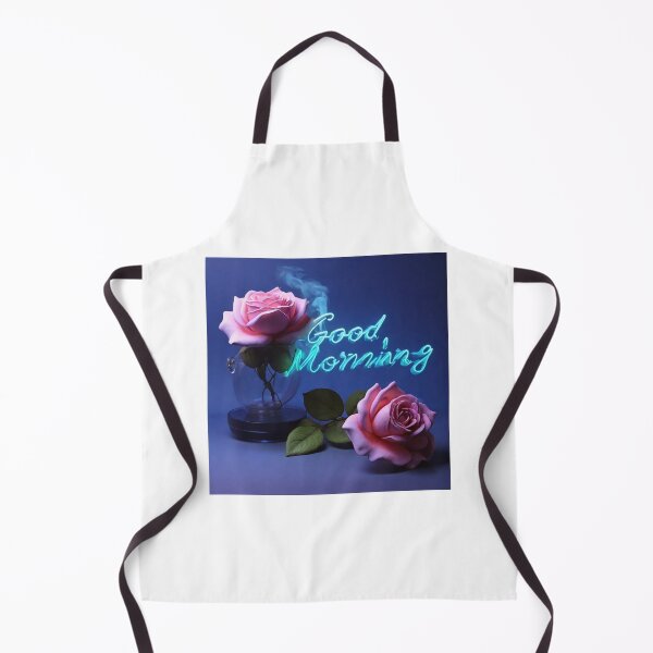 Item preview, "Good Morning" in blue rose smoke neon background designed and sold by MD Rauful Al Amin.