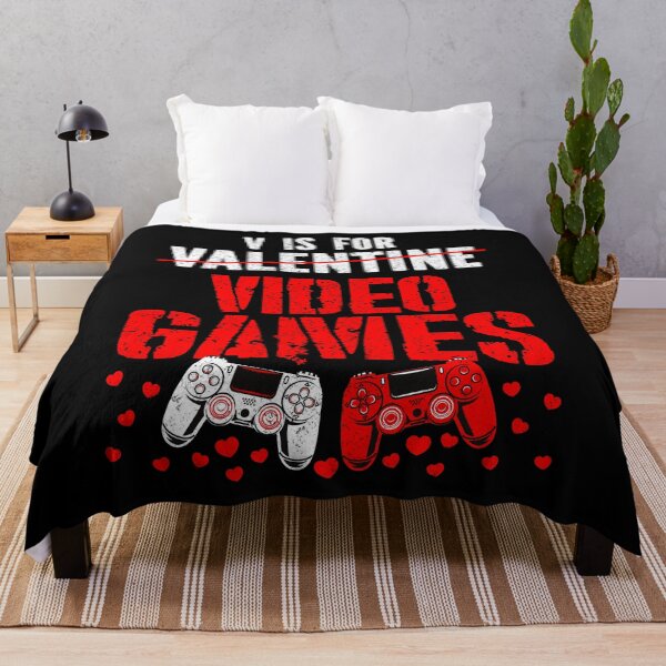 Item preview, V Is For Video Games Funny Valentines Day Gamer designed and sold by MyLeoTee.