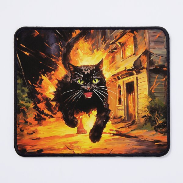 Item preview, Black Cat in the Heart of the Firehouse designed and sold by JustArtDesign9.