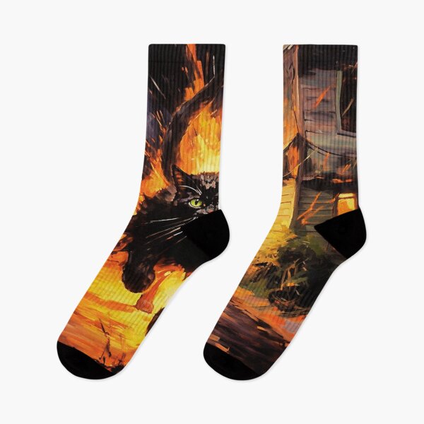 Item preview, Black Cat in the Heart of the Firehouse designed and sold by JustArtDesign9.