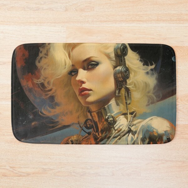 Item preview, sexy woman, scifi, retro astronaut designed and sold by Mauswohn.