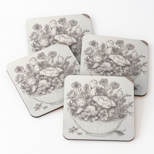 Item preview, Pot of flowers sketch designed and sold by Dunc Ebedes.