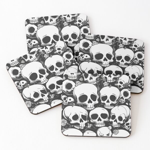 Item preview, Emo Skulls and Flowers designed and sold by CailaStyle.