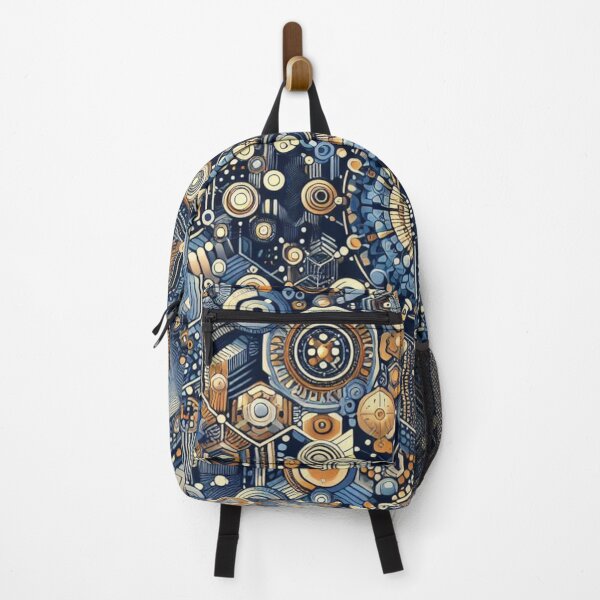 Item preview, Nanotech Azure: Blue and Gold Nanotechnology Pattern designed and sold by LyssasMindArt.